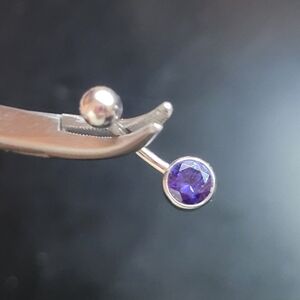 Lavender belly button jewlery